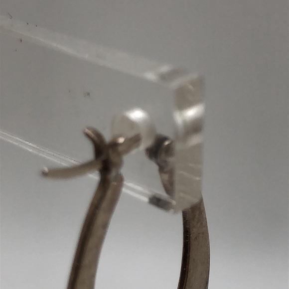 Hoop Earrings Silver Vintage - Picture 7 of 9